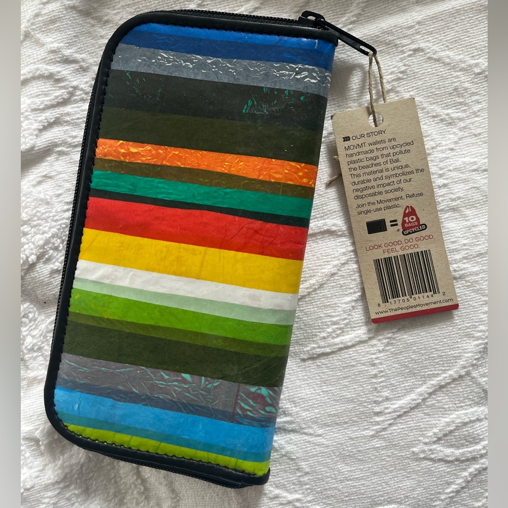 Colorful Sustainable Eco Friendly Wallet - Upcycled beach plastic - Lightweight